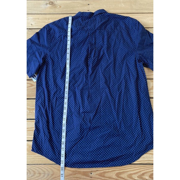 NWT OLD NAVY Polka Dot Button Up Shirt Large - Picture 6 of 7